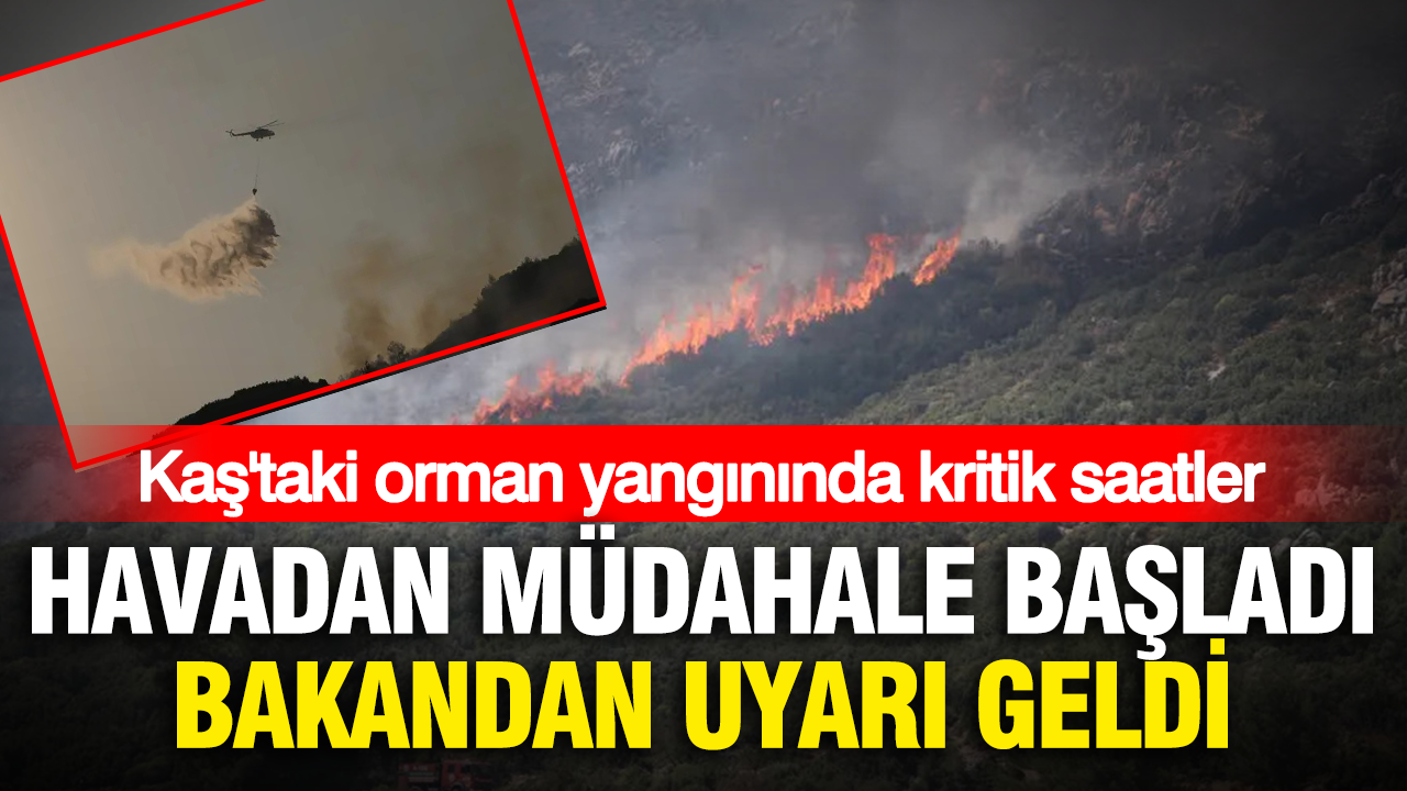 Kaş’taki orman yangınında kritik saatler: Havadan müdahale yeniden başladı, bakandan uyarı geldi Haber gorseli